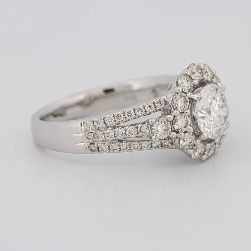 1 CT Round Cut Halo Pavé Solitaire (LG) - ZIZOV DIAMONDS