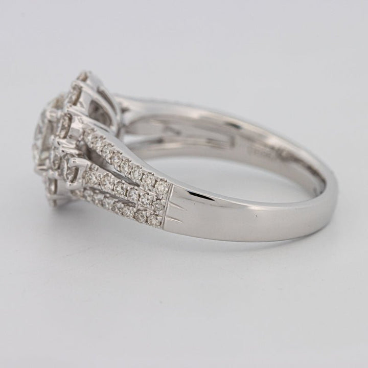 1 CT Round Cut Halo Pavé Solitaire (LG) - ZIZOV DIAMONDS