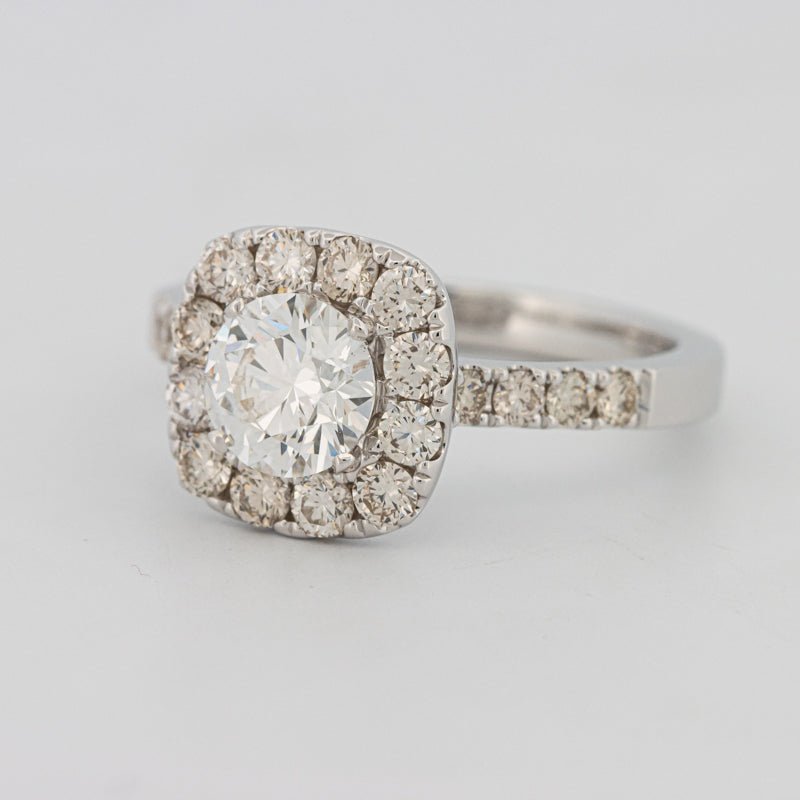 1 CT Round Cut Halo Pavé Solitaire (LG) - ZIZOV DIAMONDS