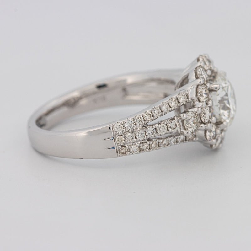 1 CT Round Cut Halo Pavé Solitaire (LG) - ZIZOV DIAMONDS