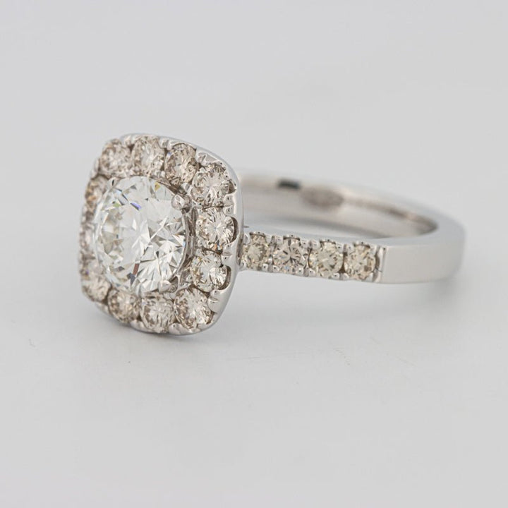 1 CT Round Cut Halo Pavé Solitaire (LG) - ZIZOV DIAMONDS