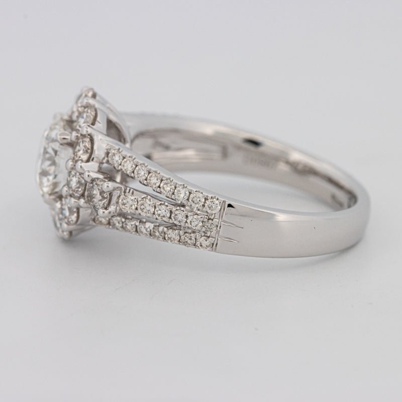 1 CT Round Cut Halo Pavé Solitaire (LG) - ZIZOV DIAMONDS
