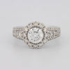 1 CT Round Cut Halo Pavé Solitaire (LG) - ZIZOV DIAMONDS