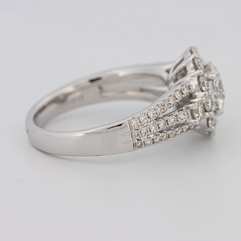 1 CT Round Cut Halo Pavé Solitaire (LG) - ZIZOV DIAMONDS