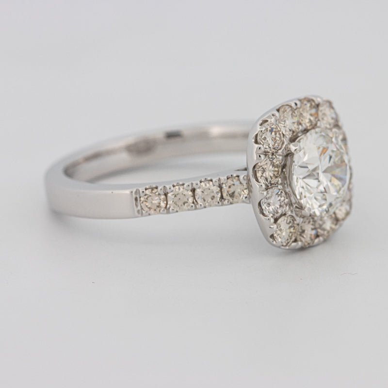 1 CT Round Cut Halo Pavé Solitaire (LG) - ZIZOV DIAMONDS