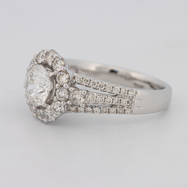 1 CT Round Cut Halo Pavé Solitaire (LG) - ZIZOV DIAMONDS