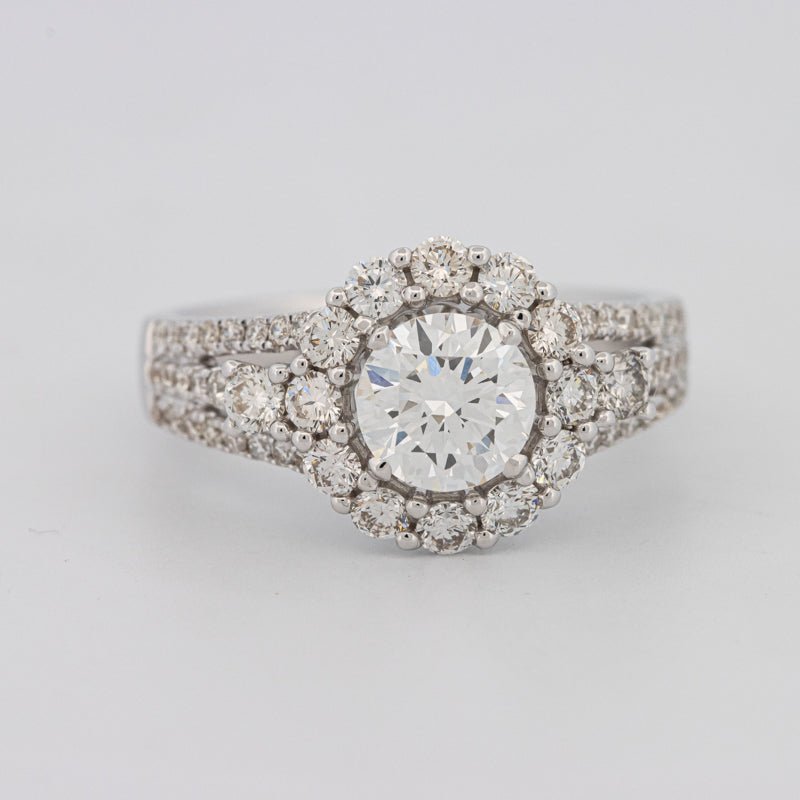 1 CT Round Cut Halo Pavé Solitaire (LG) - ZIZOV DIAMONDS