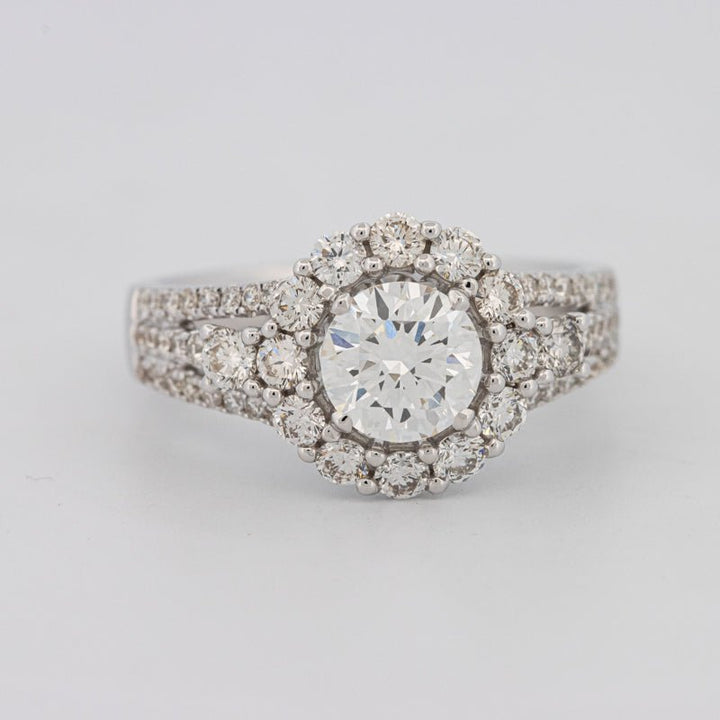 1 CT Round Cut Halo Pavé Solitaire (LG) - ZIZOV DIAMONDS