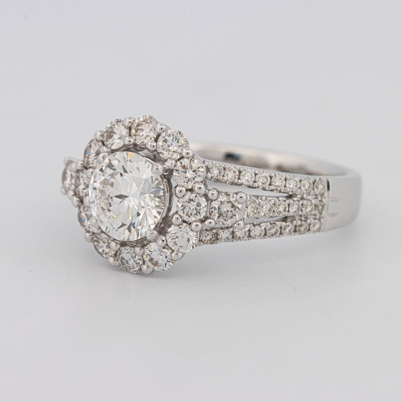 1 CT Round Cut Halo Pavé Solitaire (LG) - ZIZOV DIAMONDS