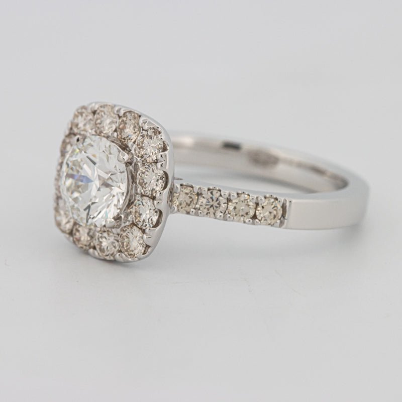 1 CT Round Cut Halo Pavé Solitaire (LG) - ZIZOV DIAMONDS