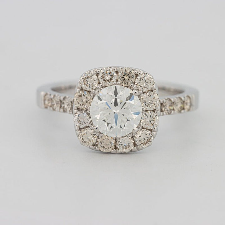 1 CT Round Cut Halo Pavé Solitaire (LG) - ZIZOV DIAMONDS