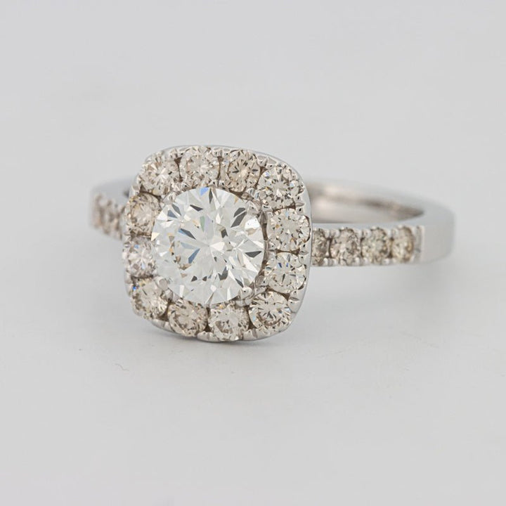 1 CT Round Cut Halo Pavé Solitaire (LG) - ZIZOV DIAMONDS