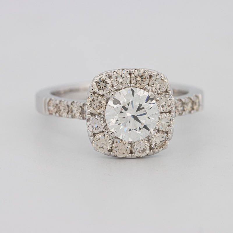 1 CT Round Cut Halo Pavé Solitaire (LG) - ZIZOV DIAMONDS