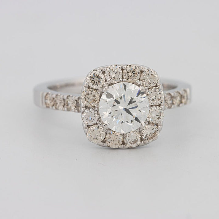 1 CT Round Cut Halo Pavé Solitaire (LG) - ZIZOV DIAMONDS