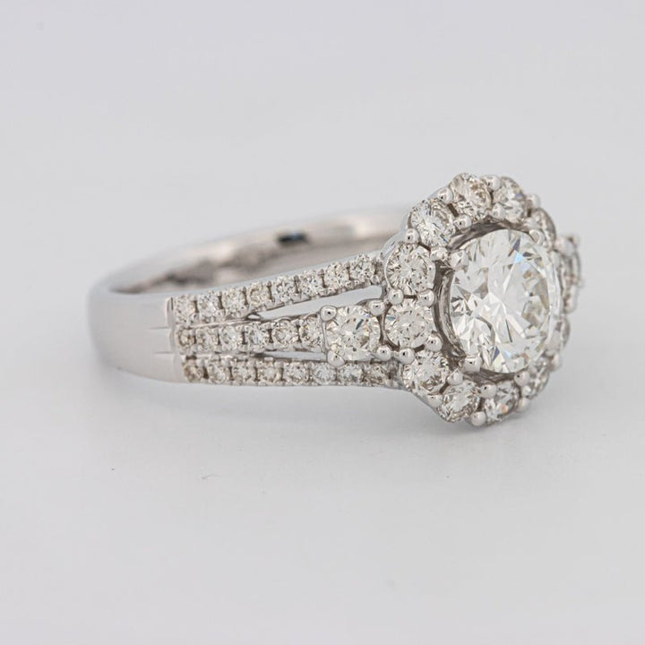 1 CT Round Cut Halo Pavé Solitaire (LG) - ZIZOV DIAMONDS