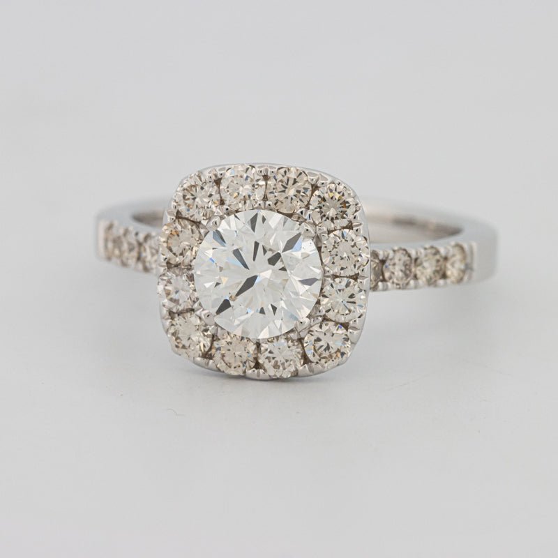 1 CT Round Cut Halo Pavé Solitaire (LG) - ZIZOV DIAMONDS