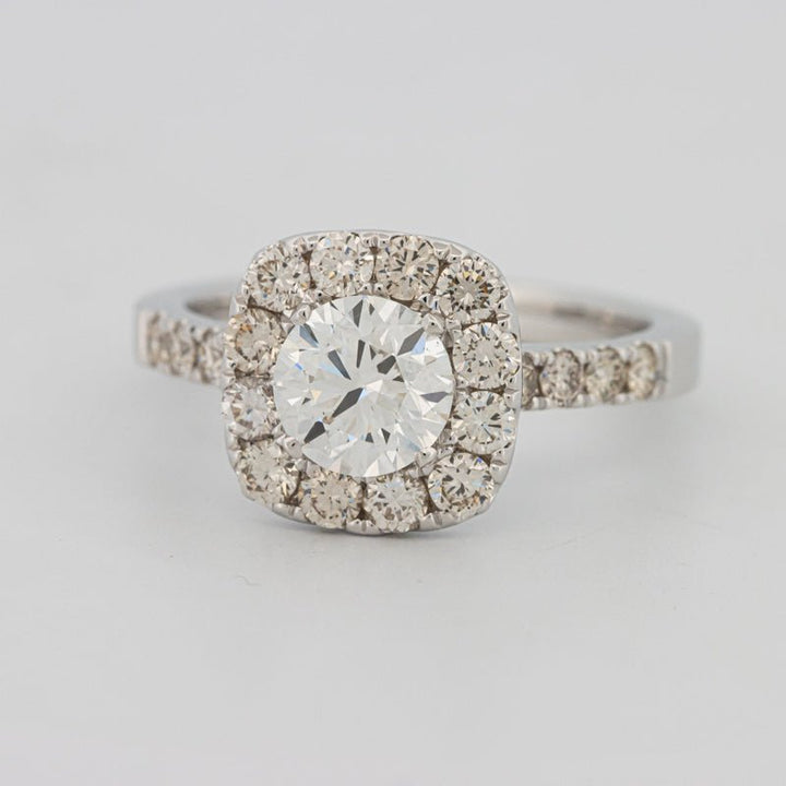 1 CT Round Cut Halo Pavé Solitaire (LG) - ZIZOV DIAMONDS