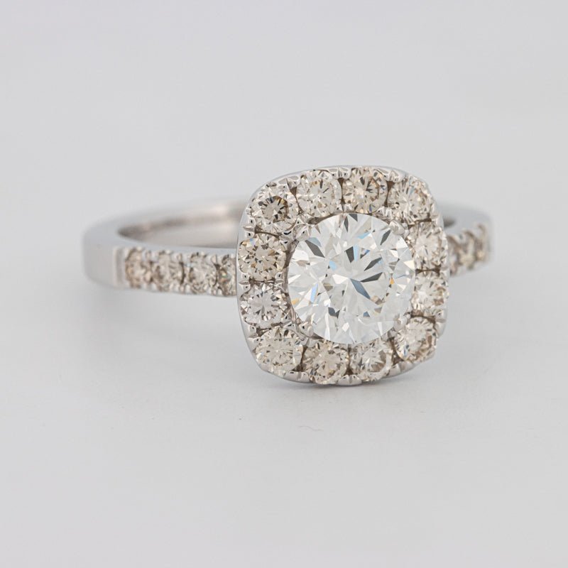1 CT Round Cut Halo Pavé Solitaire (LG) - ZIZOV DIAMONDS