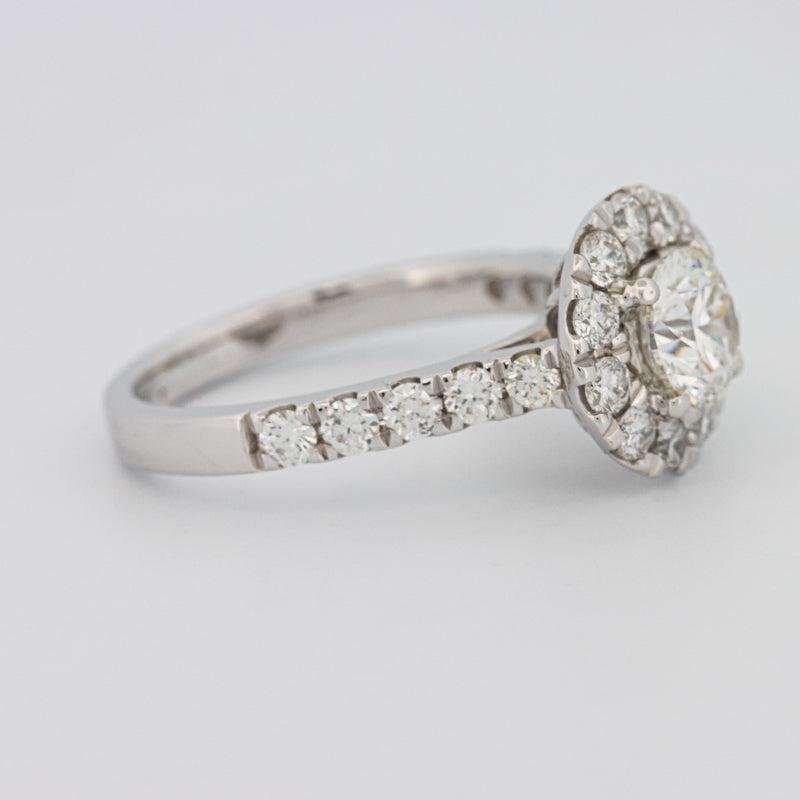 1 CT Round Halo Diamond Solitaire ring - ZIZOV DIAMONDS