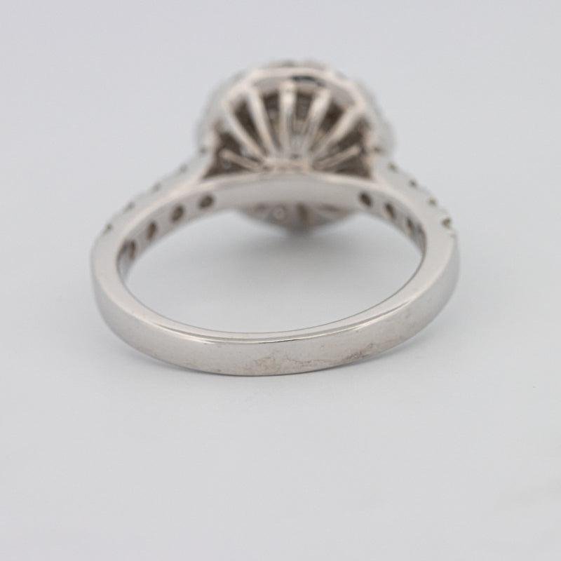 1 CT Round Halo Diamond Solitaire ring - ZIZOV DIAMONDS