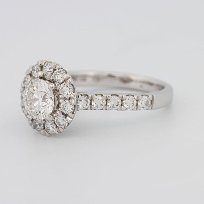 1 CT Round Halo Diamond Solitaire ring - ZIZOV DIAMONDS