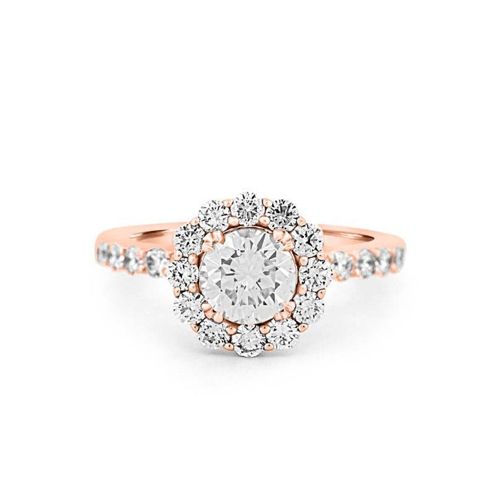 1 CT Round Halo Solitaire Ring - ZIZOV DIAMONDS