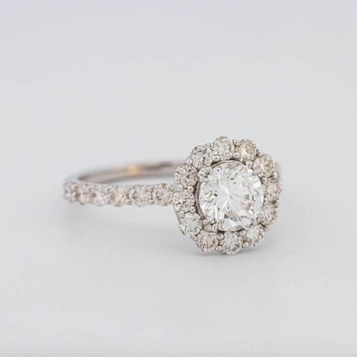 1 CT Round Halo Solitaire Ring - ZIZOV DIAMONDS