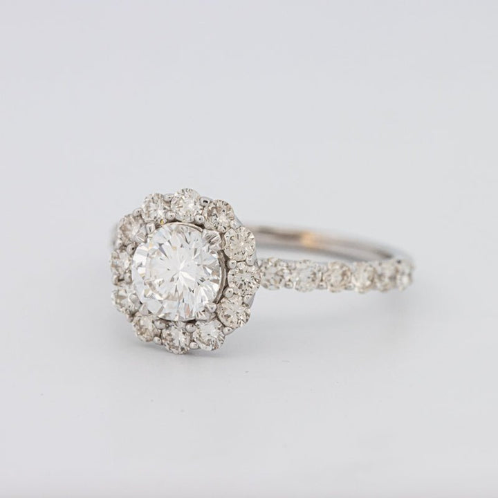 1 CT Round Halo Solitaire Ring - ZIZOV DIAMONDS