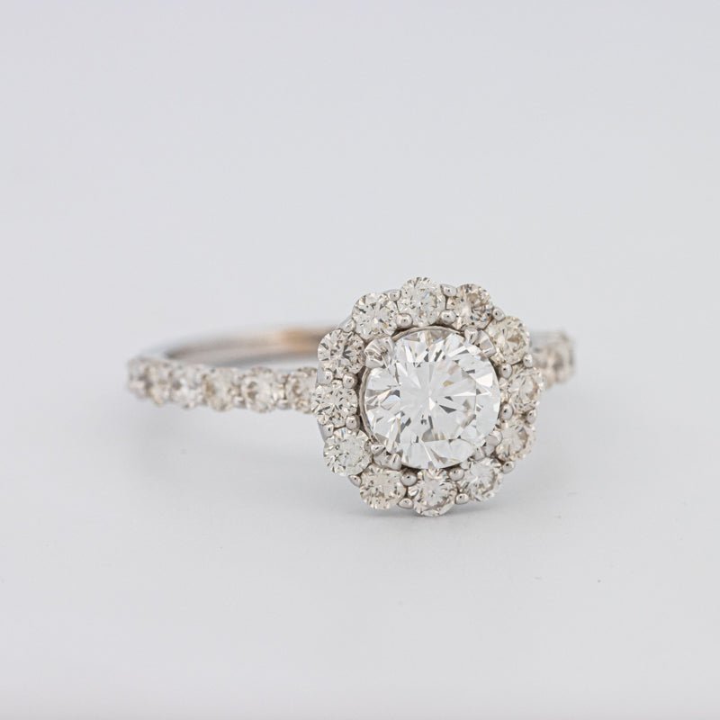 1 CT Round Halo Solitaire Ring - ZIZOV DIAMONDS