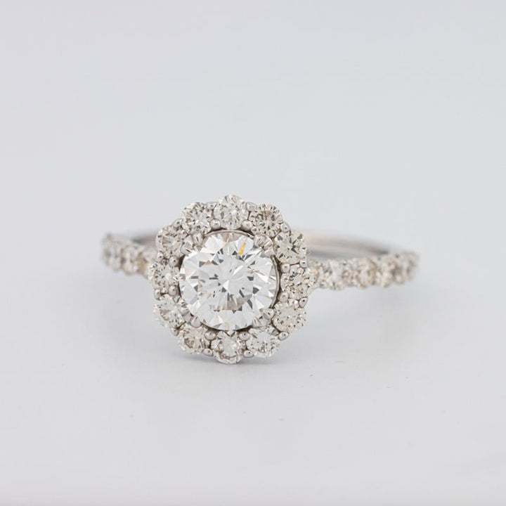 1 CT Round Halo Solitaire Ring - ZIZOV DIAMONDS