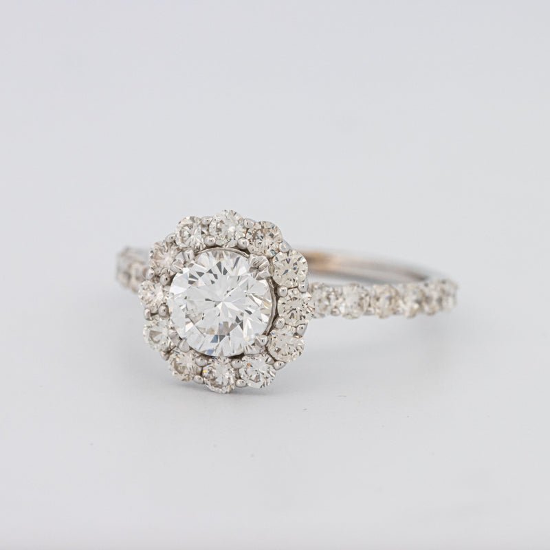 1 CT Round Halo Solitaire Ring - ZIZOV DIAMONDS