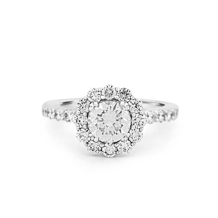 1 CT Round Halo Solitaire Ring - ZIZOV DIAMONDS