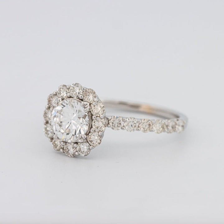1 CT Round Halo Solitaire Ring - ZIZOV DIAMONDS