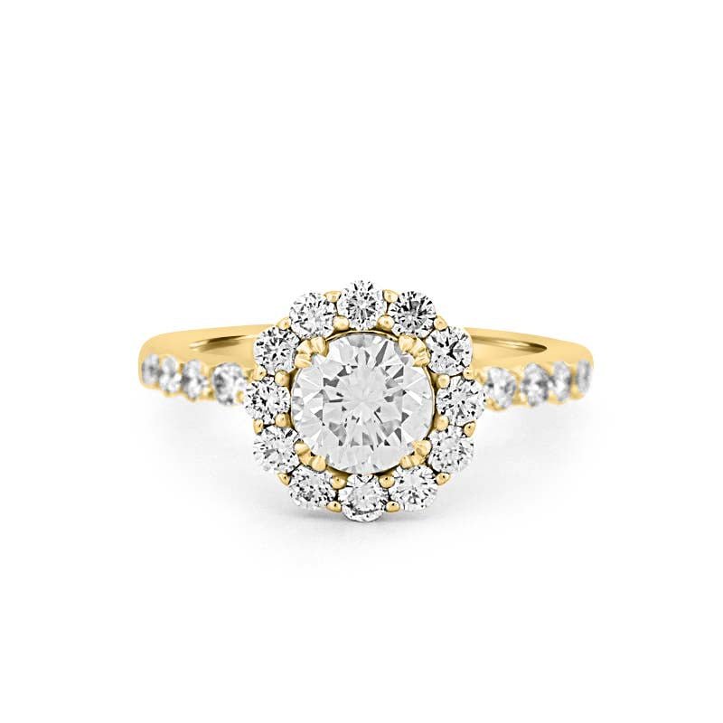 1 CT Round Halo Solitaire Ring - ZIZOV DIAMONDS