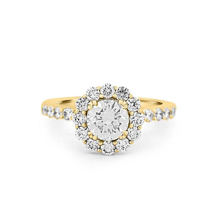 1 CT Round Halo Solitaire Ring - ZIZOV DIAMONDS