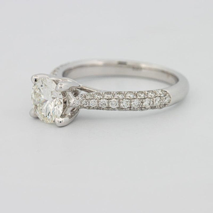 1 CT Round Solitaire Pave Ring - ZIZOV DIAMONDS