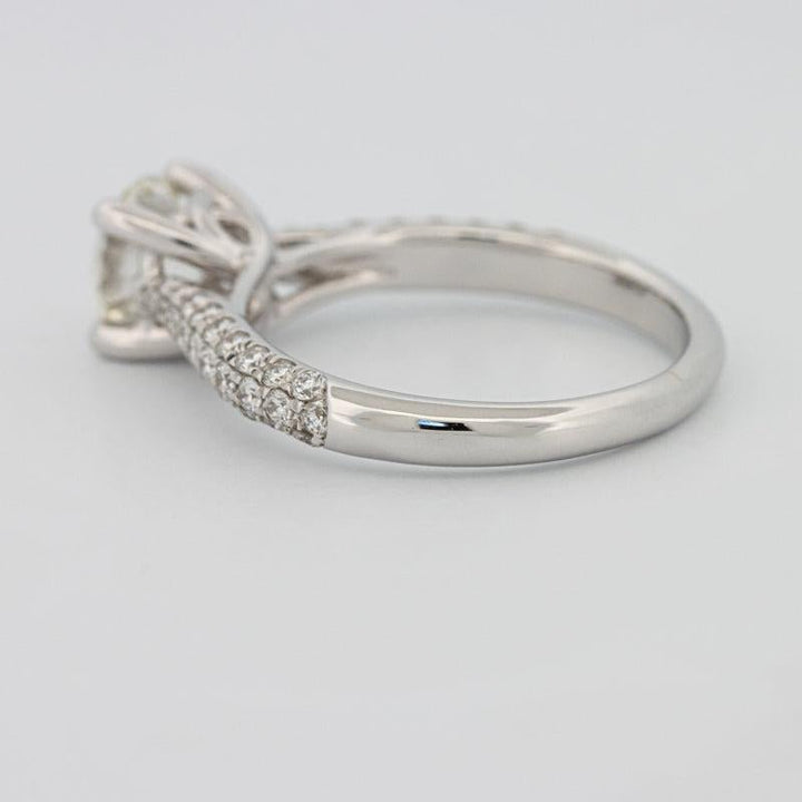 1 CT Round Solitaire Pave Ring - ZIZOV DIAMONDS