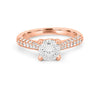 1 CT Round Solitaire Pave Ring - ZIZOV DIAMONDS
