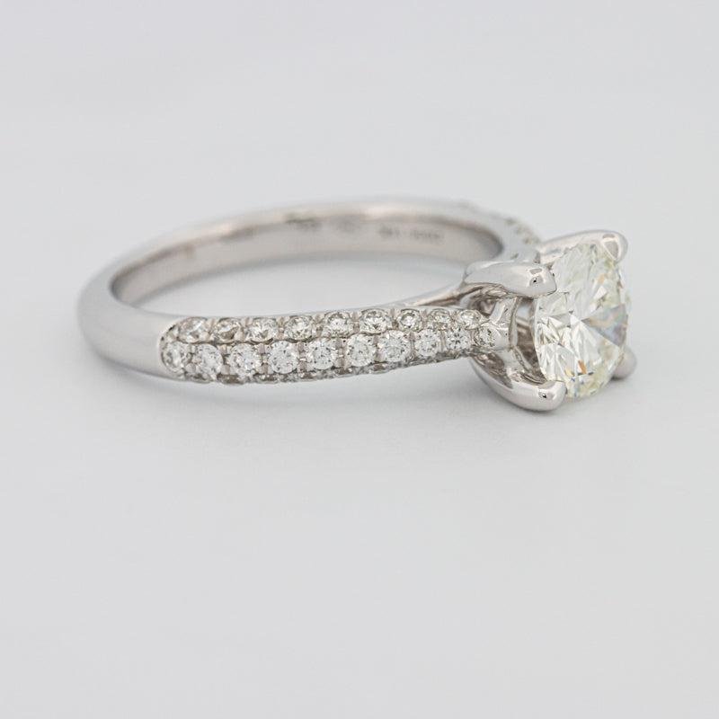 1 CT Round Solitaire Pave Ring - ZIZOV DIAMONDS