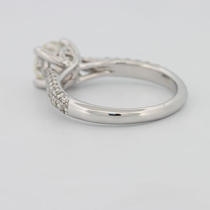 1 CT Round Solitaire Pave Ring - ZIZOV DIAMONDS