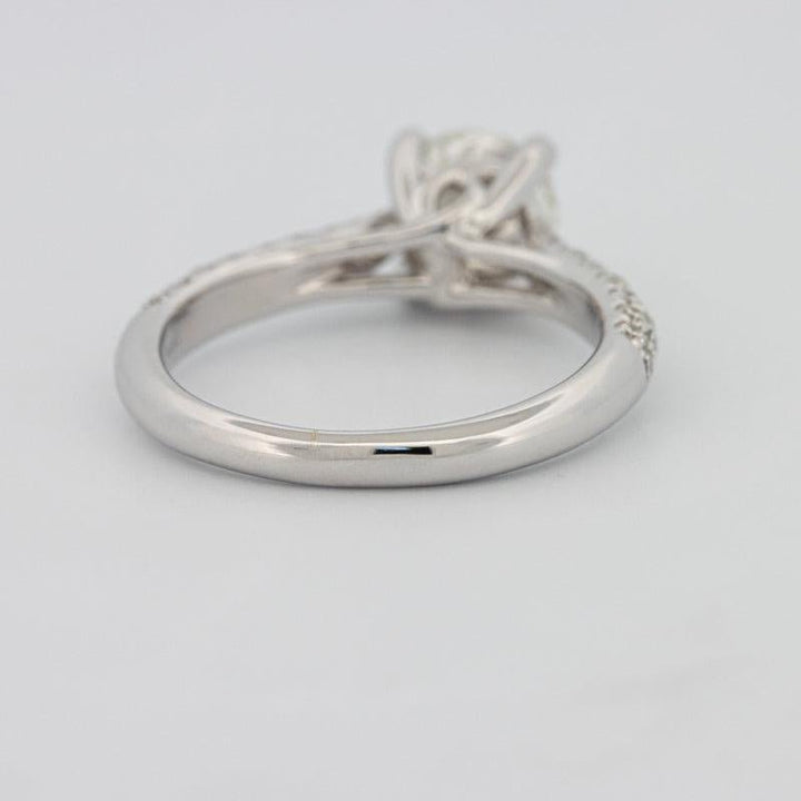 1 CT Round Solitaire Pave Ring - ZIZOV DIAMONDS