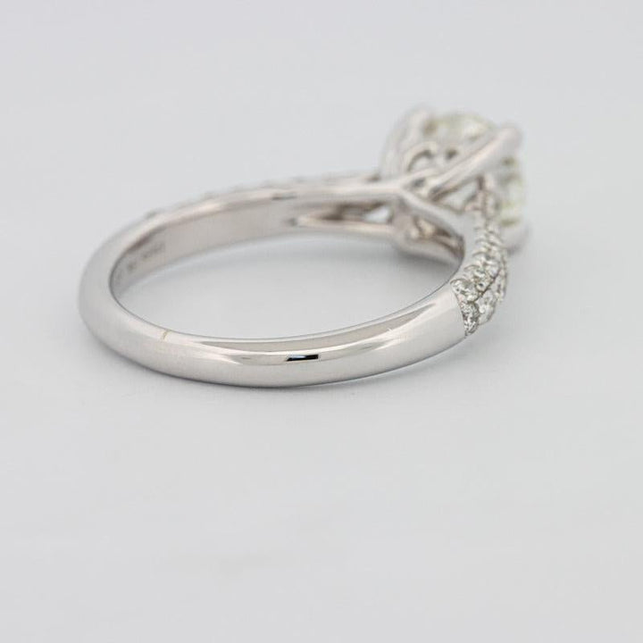 1 CT Round Solitaire Pave Ring - ZIZOV DIAMONDS