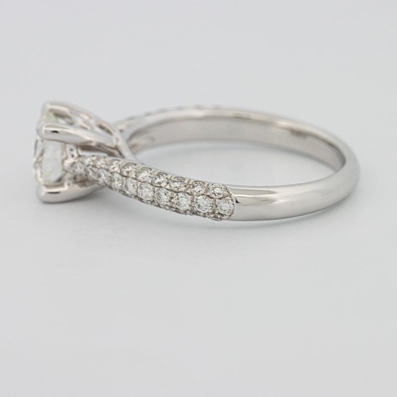 1 CT Round Solitaire Pave Ring - ZIZOV DIAMONDS