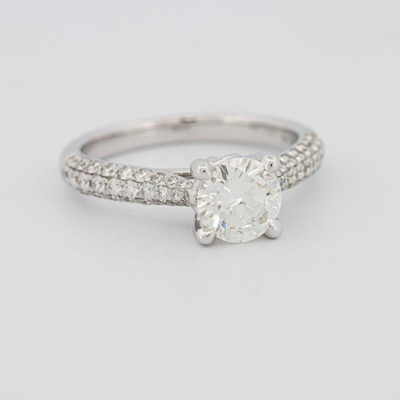 1 CT Round Solitaire Pave Ring - ZIZOV DIAMONDS