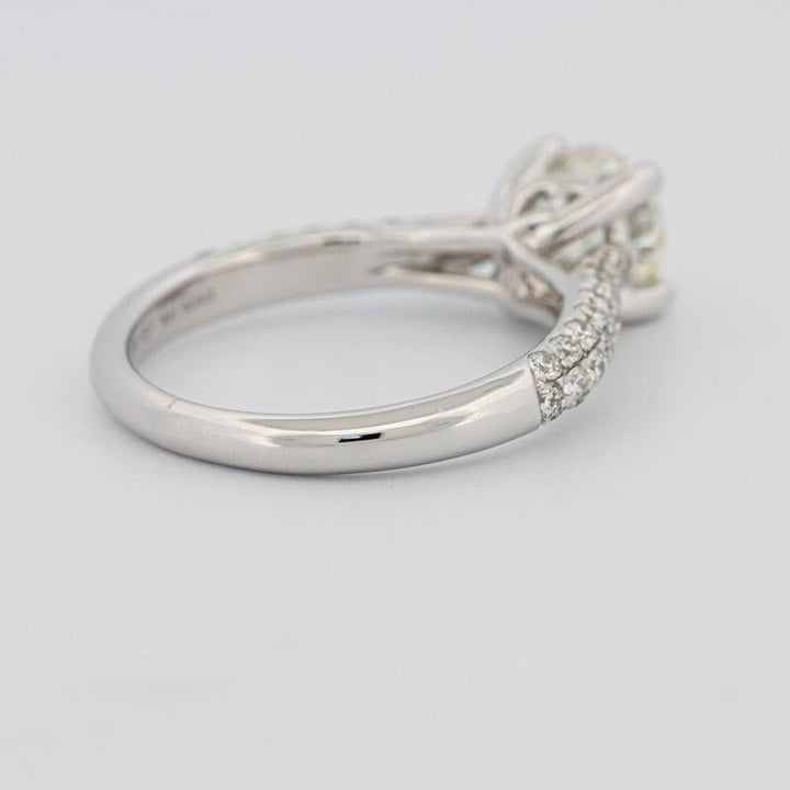 1 CT Round Solitaire Pave Ring - ZIZOV DIAMONDS