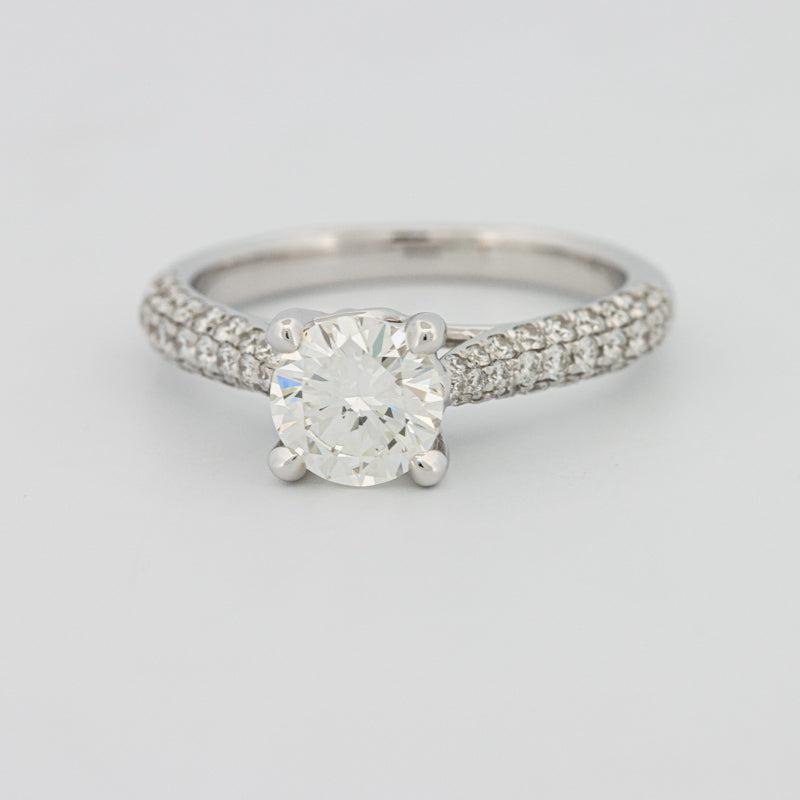 1 CT Round Solitaire Pave Ring - ZIZOV DIAMONDS