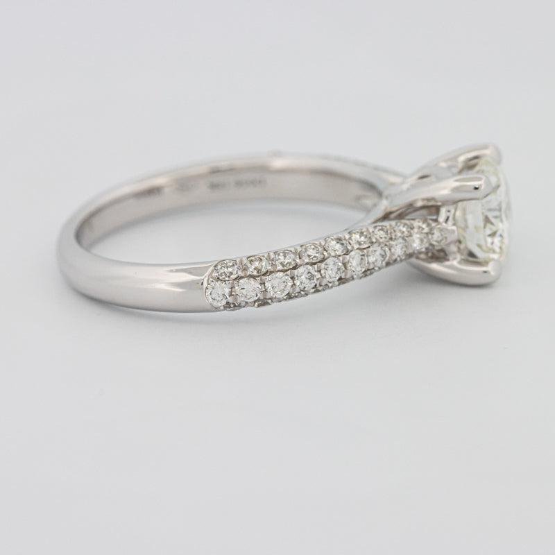 1 CT Round Solitaire Pave Ring - ZIZOV DIAMONDS