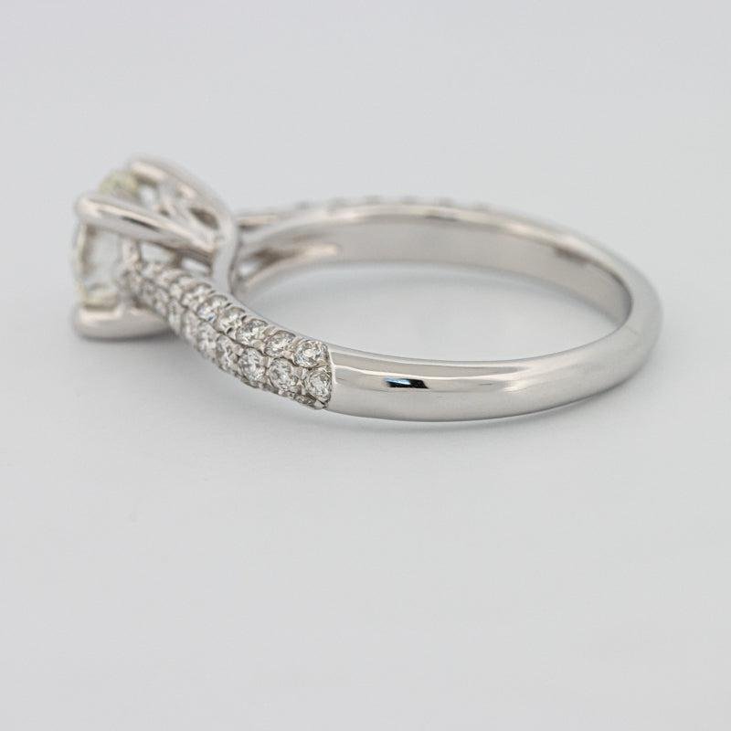 1 CT Round Solitaire Pave Ring - ZIZOV DIAMONDS