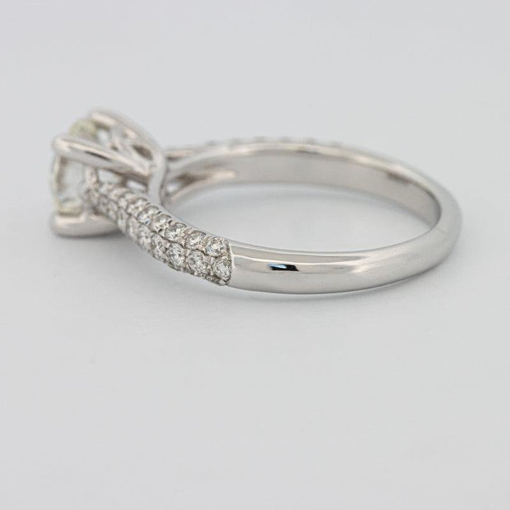 1 CT Round Solitaire Pave Ring - ZIZOV DIAMONDS