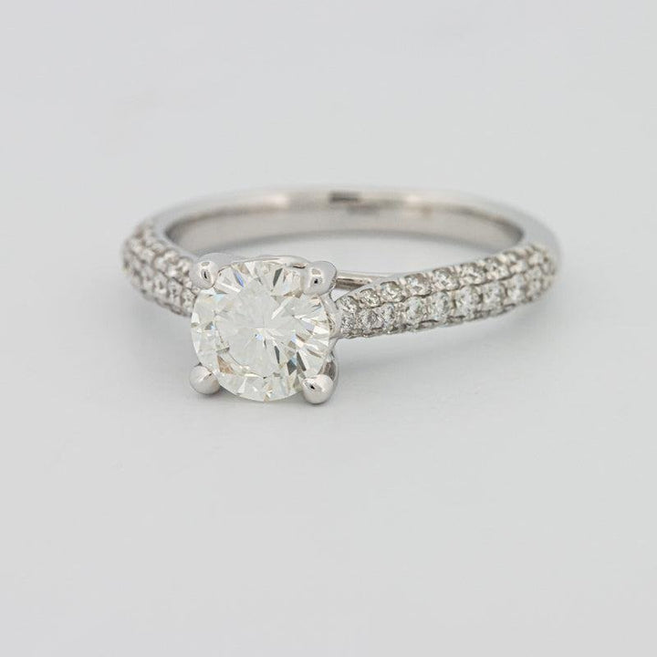 1 CT Round Solitaire Pave Ring - ZIZOV DIAMONDS